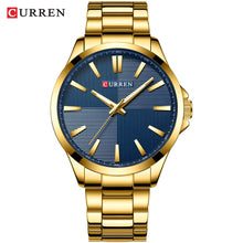 Load image into Gallery viewer, Luxury Brand Men Watches Gold Stainless Steel Band CURREN Luxury Quartz Watch Mens Waterproof Business Man