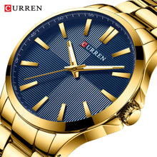 Load image into Gallery viewer, Luxury Brand Men Watches Gold Stainless Steel Band CURREN Luxury Quartz Watch Mens Waterproof Business Man