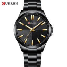 Load image into Gallery viewer, Luxury Brand Men Watches Gold Stainless Steel Band CURREN Luxury Quartz Watch Mens Waterproof Business Man
