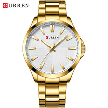 Load image into Gallery viewer, Luxury Brand Men Watches Gold Stainless Steel Band CURREN Luxury Quartz Watch Mens Waterproof Business Man
